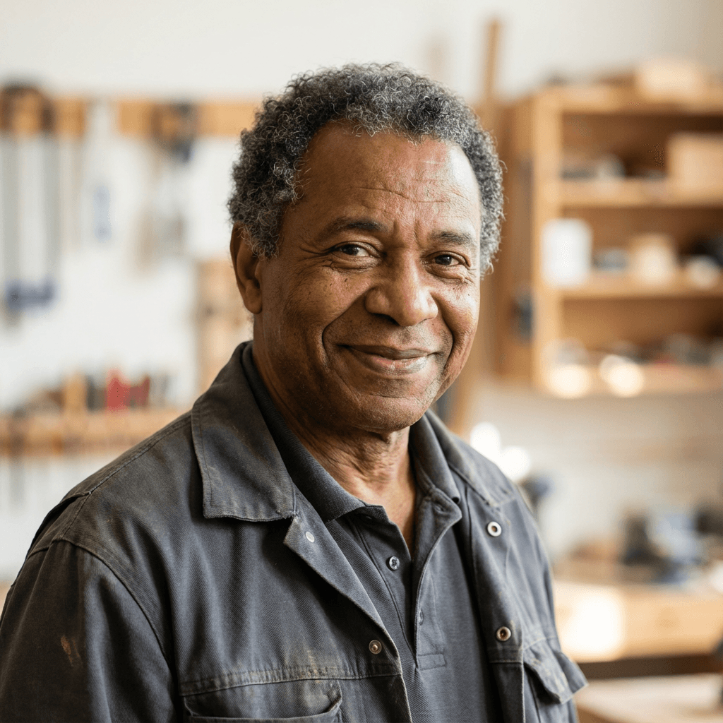David Okonkwo, contractor, in a work shirt